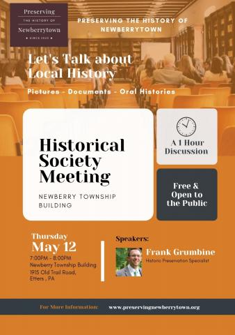 Historical Society Meeting flyer